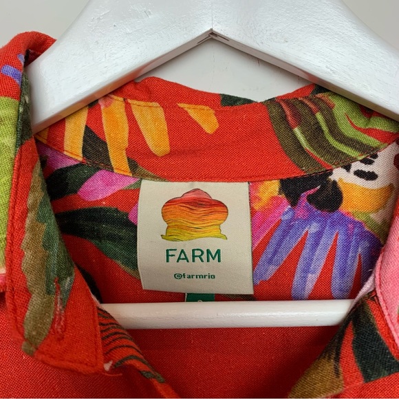 Farm Rio Red Macaw Romper Small Tropical Print - Picture 3 of 8